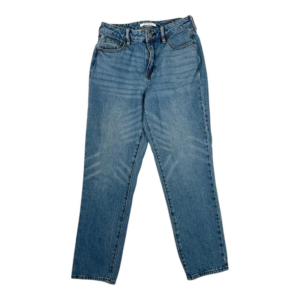PacSun Mom Jeans Womens 25 Blue Medium Wash High Rise Relaxed Straight Denim